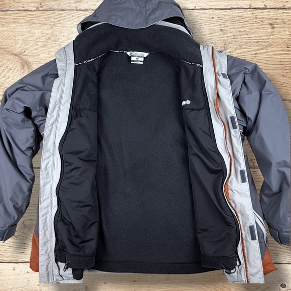 COLUMBIA Interchange 3 in 1 Mens Insulated Coat Jacket Burnt Orange Gray Size M - Picture 11 of 15